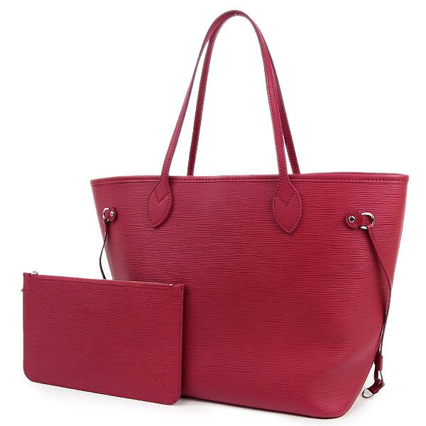 Real Louis Vuitton Neverfull MM Bag M40882 Fuchsia